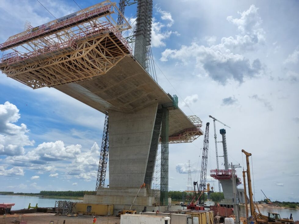 Puente Héroes del Chaco Reinicio de tareas apuntala la obra al 78