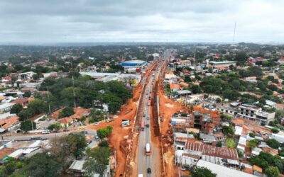 Culmina la colocación de vigas y preparan la pavimentación de colectoras en Tres Bocas