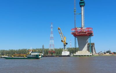 Preparan la colocación del primer atirantado del puente Héroes del Chaco