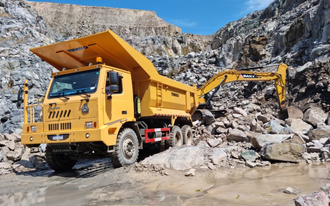 Timbo realizó una demostración de Sinotruk 90T minero y de sus excavadoras Sany