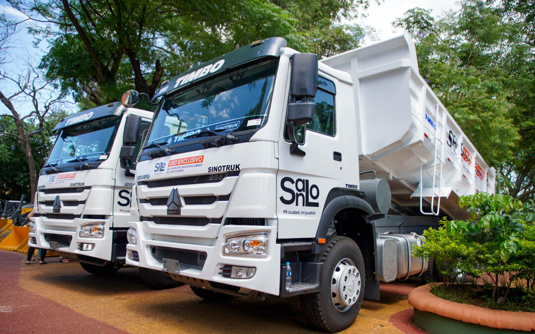 Timbo entrega cuatro Sinotruk Howo 266 al municipio de San Lorenzo