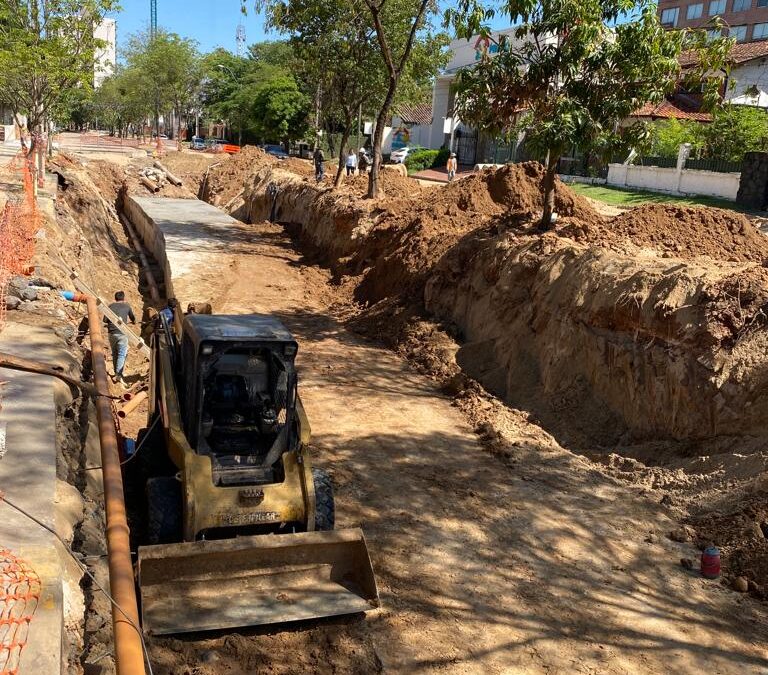 Desagüe pluvial en la cuenca de Molas López llega al 45 % de avance
