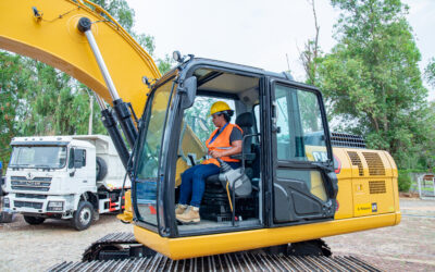 Angélica Verón es la vicecampeona de competencia de operadores de maquinaria