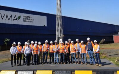 Directivos gremiales realizan visita técnica a siderúrgica paraguaya