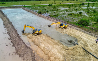 Cuatro etapas del proceso de relleno hidráulico por refulado