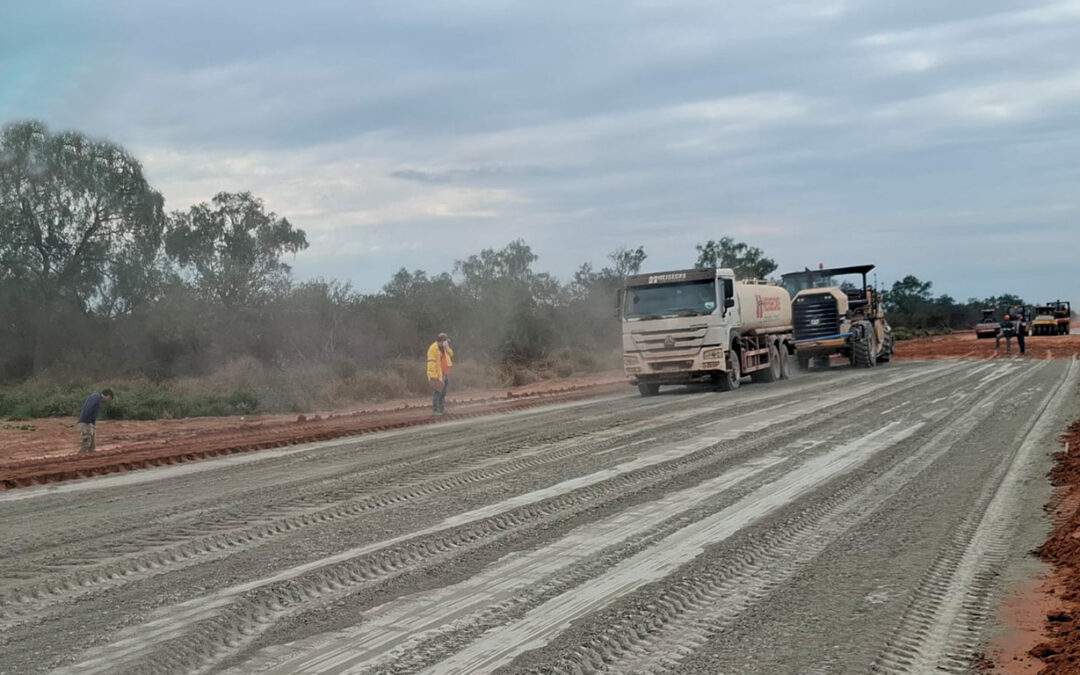 Lote 2 del Corredor Bioceánico consolida su estructura vial con suelo cal y cemento