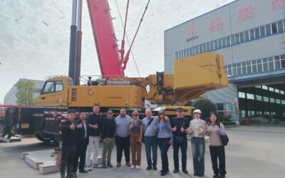 Visita técnica contempla la grúa telescópica más grande del Paraguay