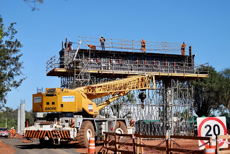 Megaviaducto de Luque ejecuta hormigonado de primer dintel