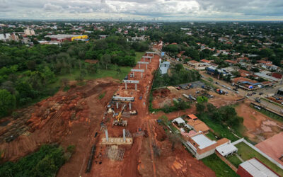 Autopista elevada de Luque consolida su estructura con 100 pilotes